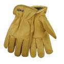 Men's 2-Extra-Large, Golden Full Grain Cowhide, Easy-On Cuff, Keystone Thumb, Heatkeep Thermal Glove